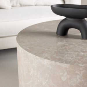 York – Table basse – Beige – ⌀80 cm