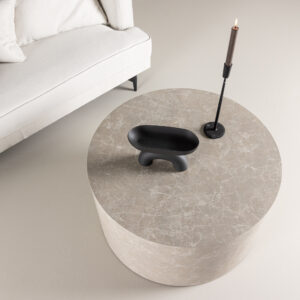 York – Table basse – Beige – ⌀80 cm