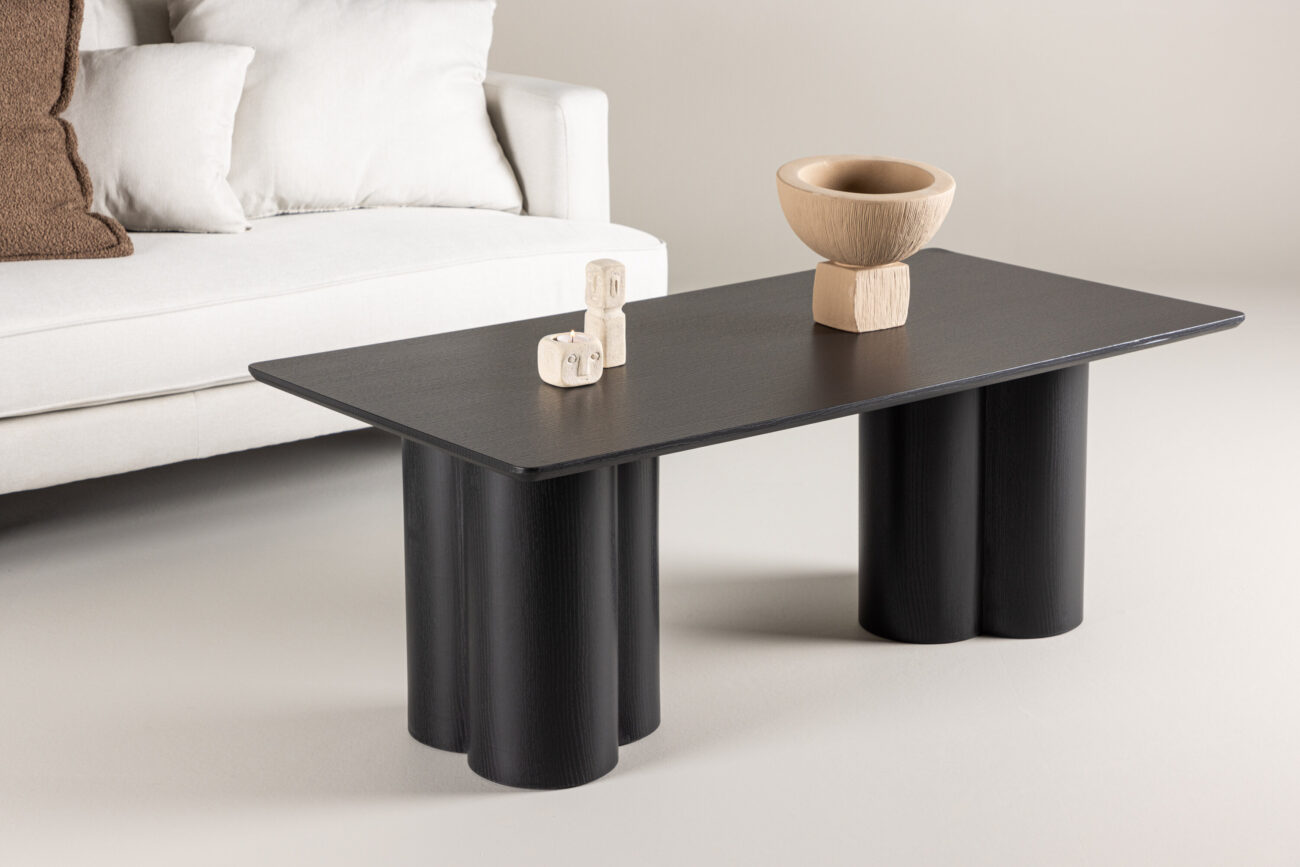 Olivia – Table basse – Noir – 120 x 60 cm