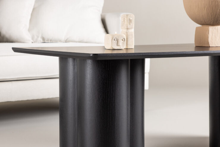 Olivia – Table basse – Noir – 120 x 60 cm