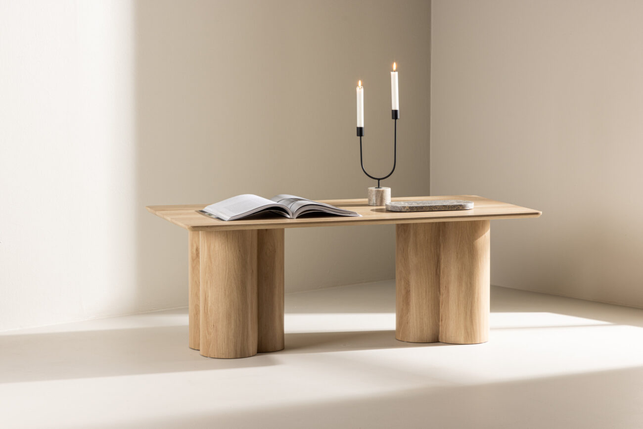 Olivia – Table basse – Naturel – 120 x 60 cm