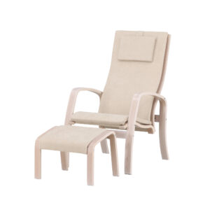 Grötö – Fauteuil lounge – Blanchi, Gris clair – 80 x 104 x 63 cm