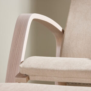Grötö – Fauteuil lounge – Blanchi, Gris clair – 80 x 104 x 63 cm