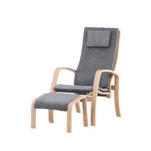 Grötö – Fauteuil lounge – Beige, Gris foncé – 80 x 104 x 63 cm