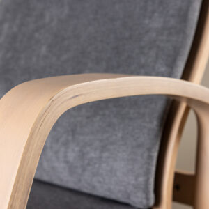 Grötö – Fauteuil lounge – Beige, Gris foncé – 80 x 104 x 63 cm