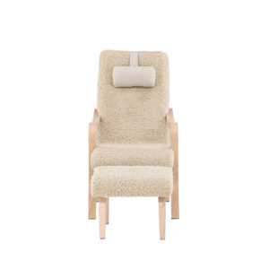 Fårö – Fauteuil lounge – Beige, Marron – 89 x 107 x 60 cm