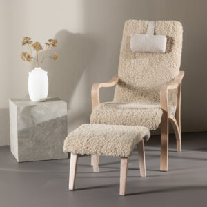 Fårö – Fauteuil lounge – Beige, Marron – 89 x 107 x 60 cm