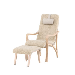 Fårö – Fauteuil lounge – Beige, Marron – 89 x 107 x 60 cm