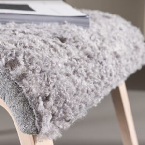 Fårö – Fauteuil lounge – Blanchi, Gris clair – 89 x 107 x 60 cm