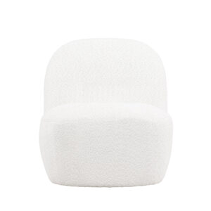 Mahla – Fauteuil lounge – Blanc – 82 x 77 x 70 cm