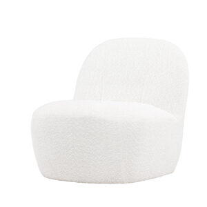 Mahla – Fauteuil lounge – Blanc – 82 x 77 x 70 cm
