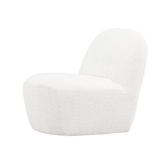Mahla – Fauteuil lounge – Blanc – 82 x 77 x 70 cm