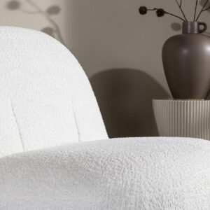 Mahla – Fauteuil lounge – Blanc – 82 x 77 x 70 cm