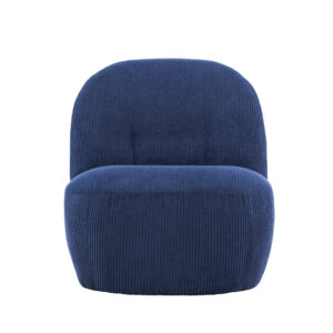 Mahla – Fauteuil lounge – Bleu marine – 82 x 77 x 70 cm