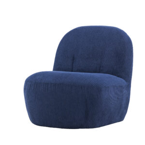 Mahla – Fauteuil lounge – Bleu marine – 82 x 77 x 70 cm