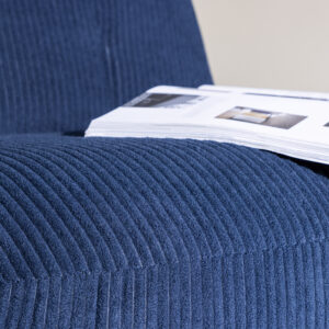 Mahla – Fauteuil lounge – Bleu marine – 82 x 77 x 70 cm