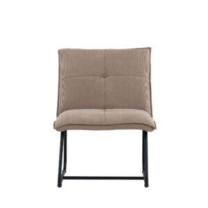 Madison – Fauteuil lounge – Noir, Marron – 77 x 79 x 59 cm