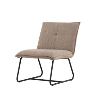 Madison – Fauteuil lounge – Noir, Marron – 77 x 79 x 59 cm