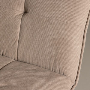 Madison – Fauteuil lounge – Noir, Marron – 77 x 79 x 59 cm