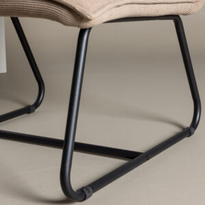 Madison – Fauteuil lounge – Noir, Marron – 77 x 79 x 59 cm