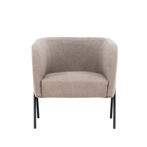 Rika – Armchair – Beige, Noir – 66 x 70 x 65 cm