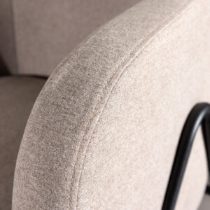 Rika – Armchair – Beige, Noir – 66 x 70 x 65 cm