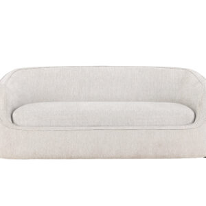 Elio – Canapé 3 places – Gris clair, Noir – 98 x 76 x 196 cm