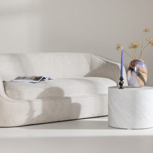 Elio – Canapé 3 places – Gris clair, Noir – 98 x 76 x 196 cm