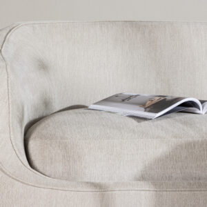Elio – Canapé 3 places – Gris clair, Noir – 98 x 76 x 196 cm