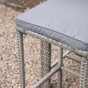 Alo – Chaise de bar – Gris – 38 x 76 x 38 cm