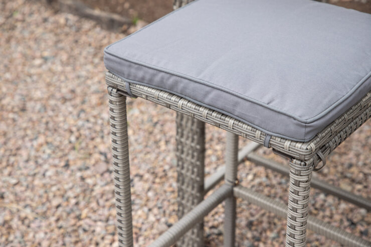 Alo – Chaise de bar – Gris – 38 x 76 x 38 cm