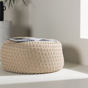 Sam – Pouf – Beige – ⌀45 cm