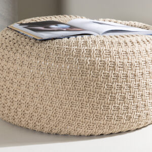 Sam – Pouf – Beige – ⌀45 cm