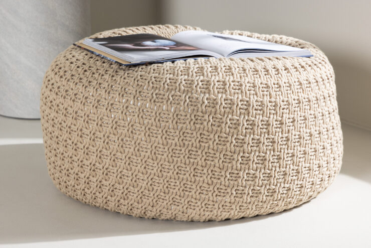 Sam – Pouf – Beige – ⌀45 cm