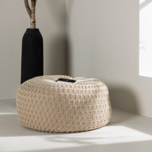 Sam – Pouf – Beige – ⌀60 cm