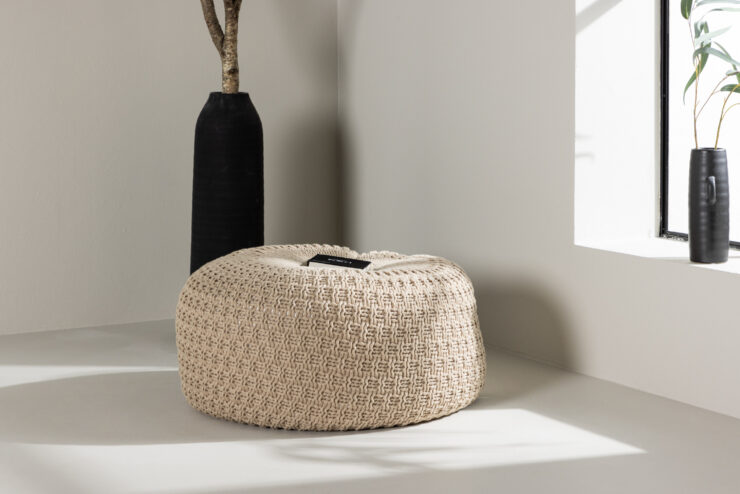Sam – Pouf – Beige – ⌀60 cm