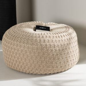 Sam – Pouf – Beige – ⌀60 cm