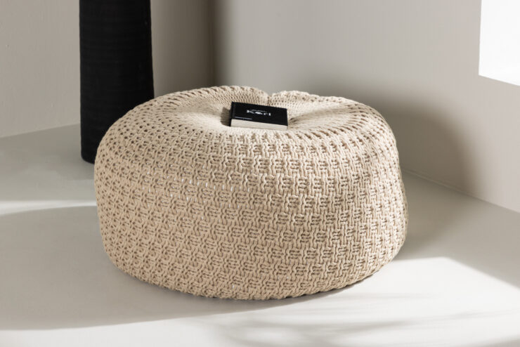 Sam – Pouf – Beige – ⌀60 cm