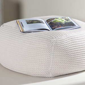 Luca – Pouf – Crème, Beige – 60 x 40 x 60 cm