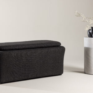 Laurel – Ottoman – Noir – 50 x 45 x 110 cm