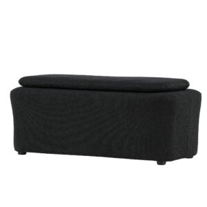 Laurel – Ottoman – Noir – 50 x 45 x 110 cm