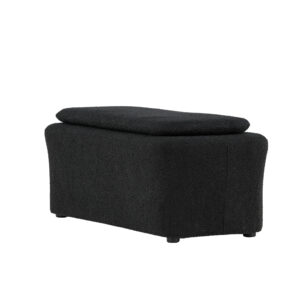 Laurel – Ottoman – Noir – 50 x 45 x 110 cm