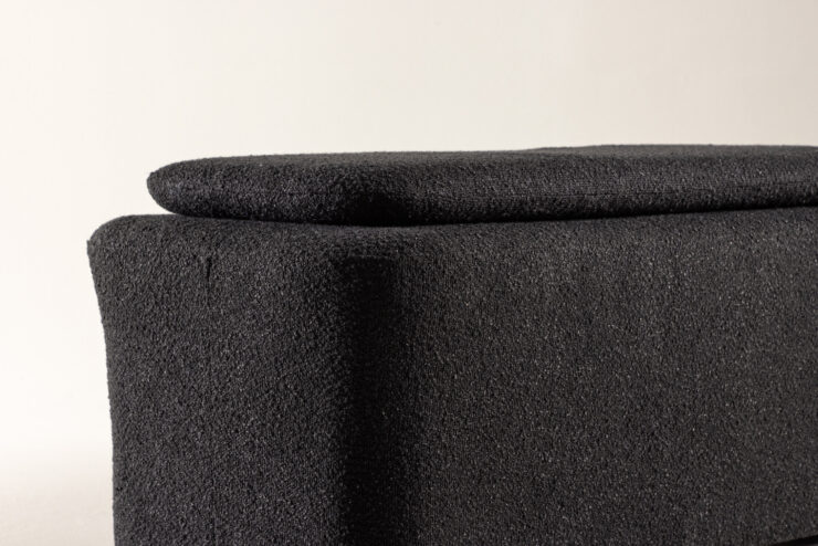 Laurel – Ottoman – Noir – 50 x 45 x 110 cm