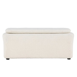 Laurel – Ottoman – Noir, Blanc – 110 x 51 x 46,5 cm