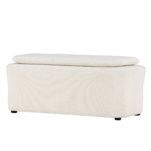 Laurel – Ottoman – Noir, Blanc – 110 x 51 x 46,5 cm