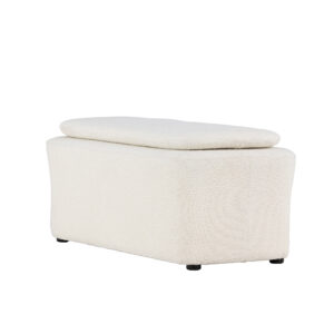 Laurel – Ottoman – Noir, Blanc – 110 x 51 x 46,5 cm