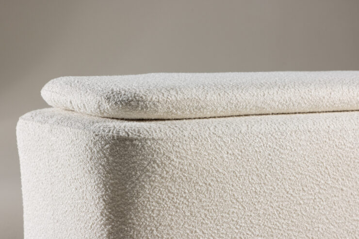 Laurel – Ottoman – Noir, Blanc – 110 x 51 x 46,5 cm