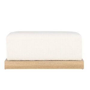 Ivy – Ottoman – Naturel, Blanc – 70 x 45 x 100 cm