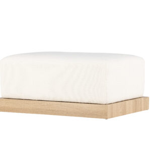 Ivy – Ottoman – Naturel, Blanc – 70 x 45 x 100 cm