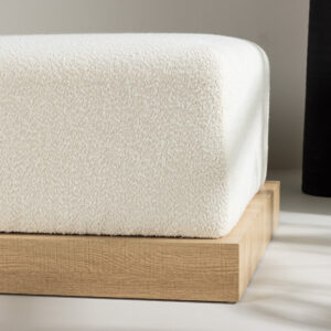 Ivy – Ottoman – Naturel, Blanc – 70 x 45 x 100 cm